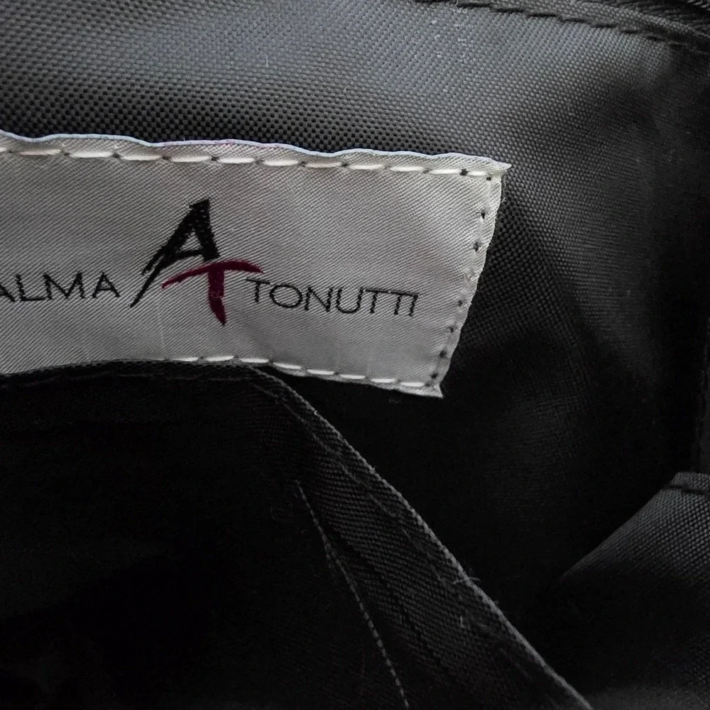Alma Tonutti Silver Woven Metallic Chain Strap Shoulder Hand Bag Italy